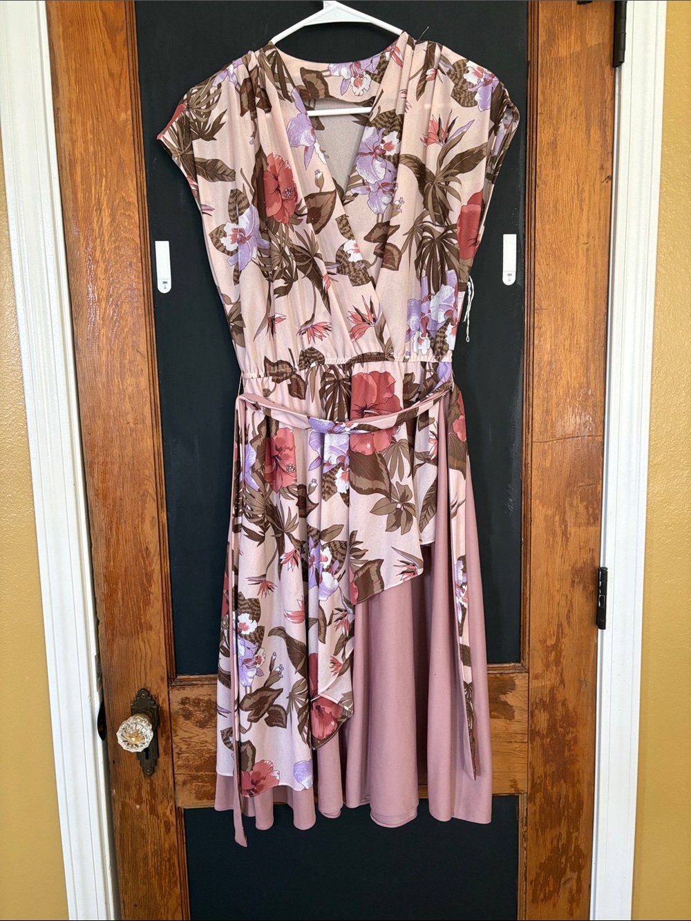 Vintage floral wrap dress